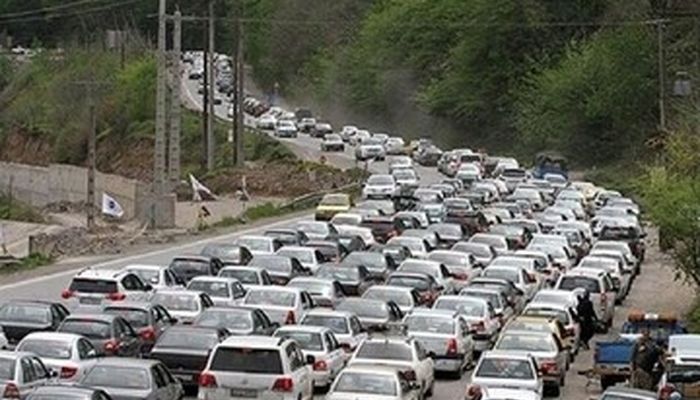 ترافیک سنگین جاده چالوس با شروع موج سفر‌های نوروزی