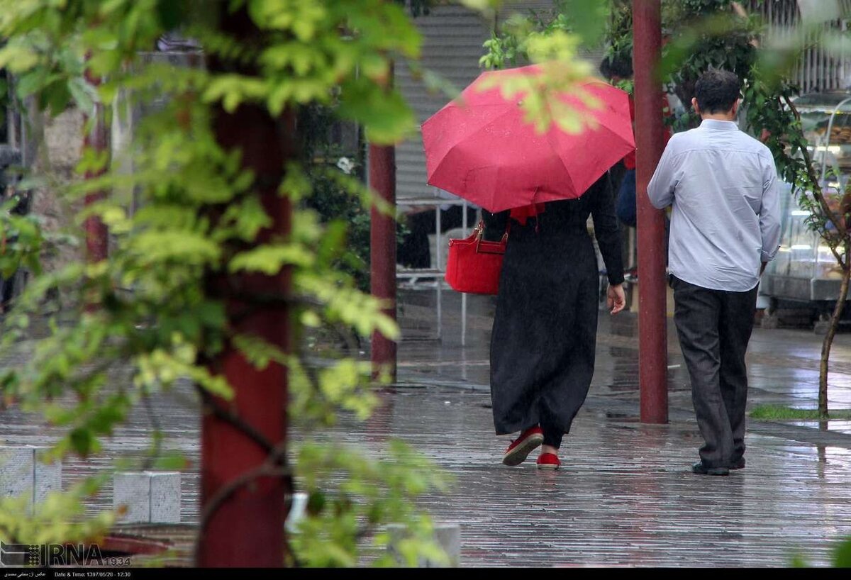 رگبار باران و رعد و برق در ۶ استان نوار شمالی کشور