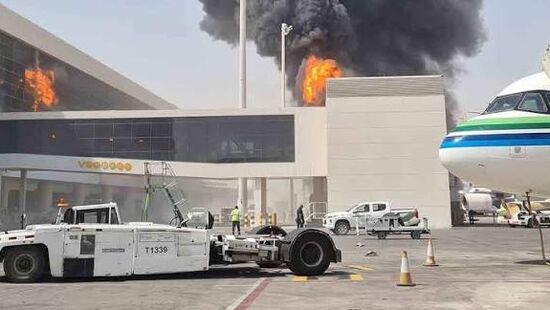 فرودگاه ریاض باز هم هدف قرار گرفت