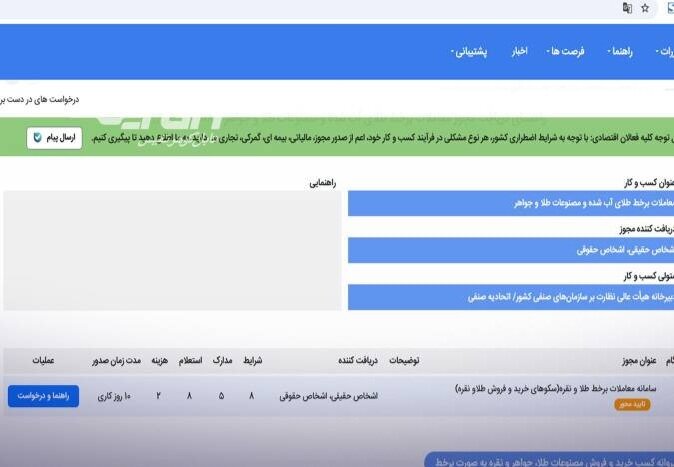 فعال شدن مجوز معاملات آنلاین طلا